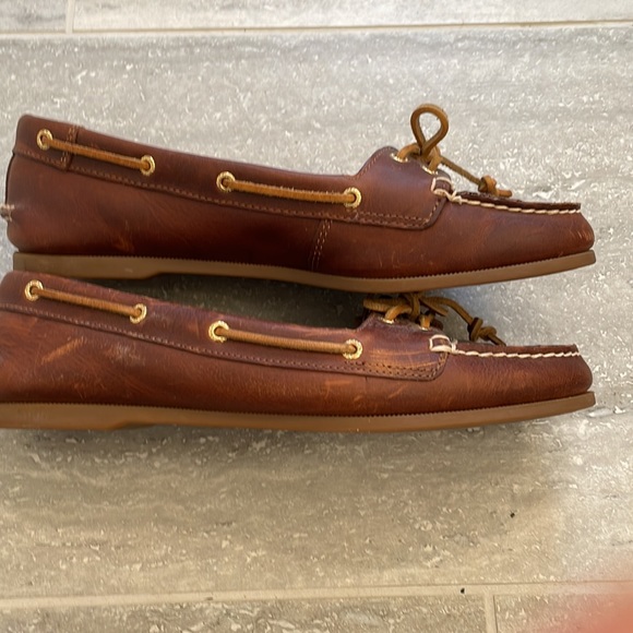 Brown Leather Sperry Top-Sider Moccasins, Size 8 - Picture 5 of 7